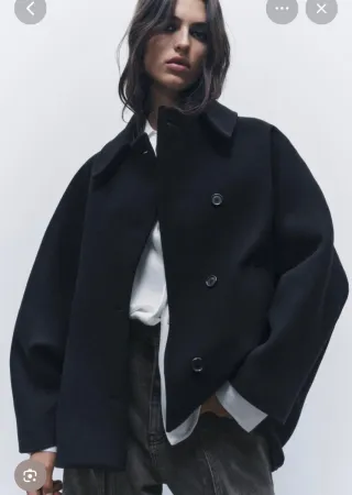 Abrigo Zara Negro Talla XS-S