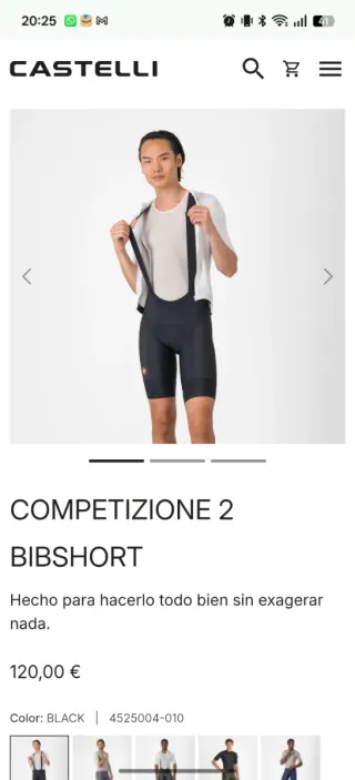 Conjunto Ciclismo Castelli Talla L