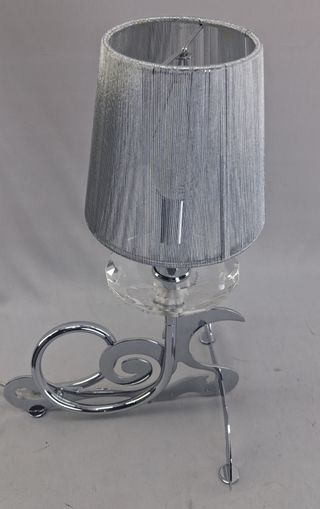 Lámpara Sobremesa Mantra Acero y Cristal