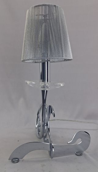 Lámpara Sobremesa Mantra Acero y Cristal