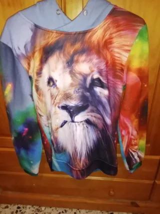 Sudadera invierno hombre,con estampado de león mul