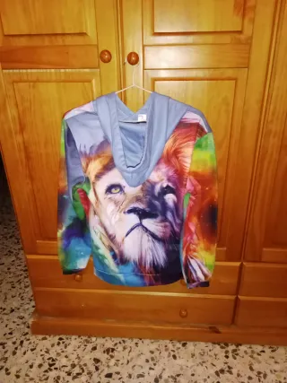 Sudadera invierno hombre,con estampado de león mul