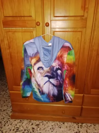 Sudadera invierno hombre,con estampado de león mul