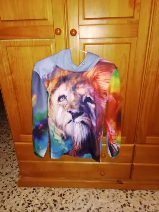 Sudadera invierno hombre,con estampado de león mul