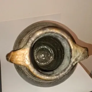 Vaso in cotto policromo 2 manici