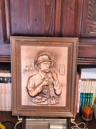 Cuadro de bronce repujado las medidas en las fotos