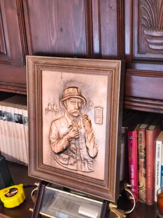 Cuadro de bronce repujado las medidas en las fotos