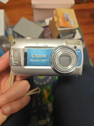 Cámara Canon PowerShot A470 Plata/Azul