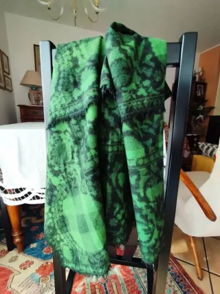 Gran foulard fantasia verde bottiglia