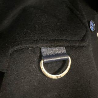 Chaqueta Loewe Piel Negra y Azul