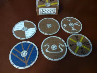 Set Posavasos Vikingos Escudo