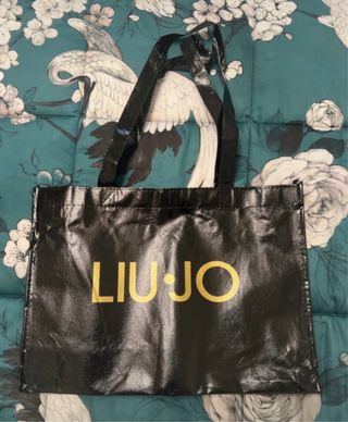 Busta shopper Liu Jo nera e oro