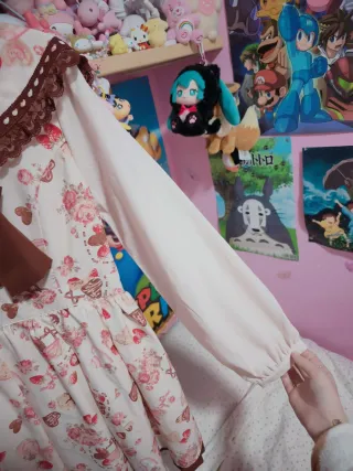 Vestido floral flores chocolates Liz Lisa