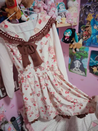 Vestido floral flores chocolates Liz Lisa