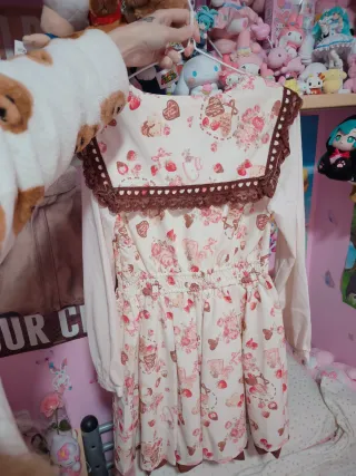 Vestido floral flores chocolates Liz Lisa