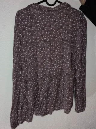 Blusa Southern Cotton floral lila talla S