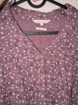 Blusa Southern Cotton floral lila talla S