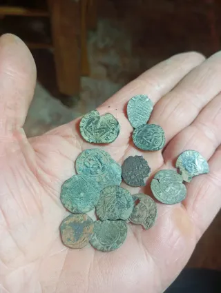 Lotto di antiche monete in vellon