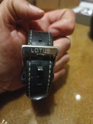 Reloj Lotus Hombre Negro/Plata