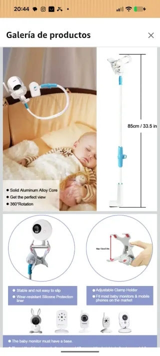 Soporte flexible para cámara vigilabebés