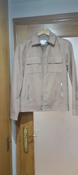 Chaqueta ante hombre color caramelo Talla S