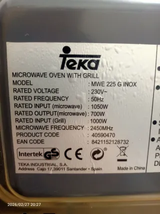 Microondas Teka MWE 225 G