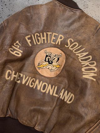 Chaqueta Bomber Cuero Chevignon Vintage Talla XXL