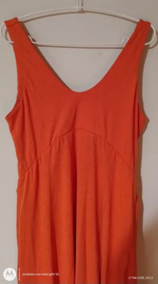 Abito lungo maglina tg M/L Colore pesca intenso