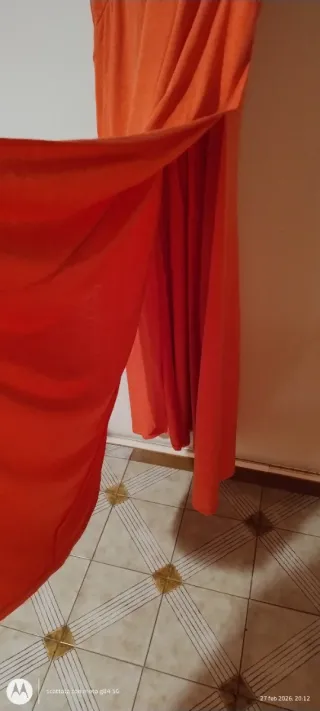 Abito lungo maglina tg M/L Colore pesca intenso