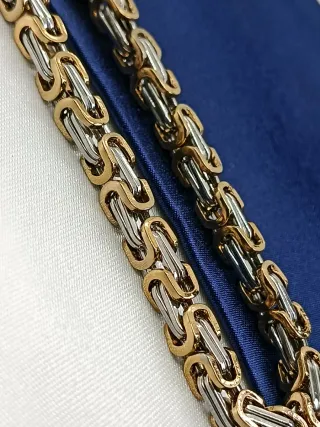 Collar Acero Inoxidable Bicolor