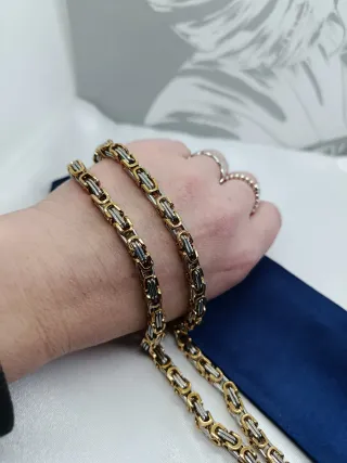 Collar Acero Inoxidable Bicolor