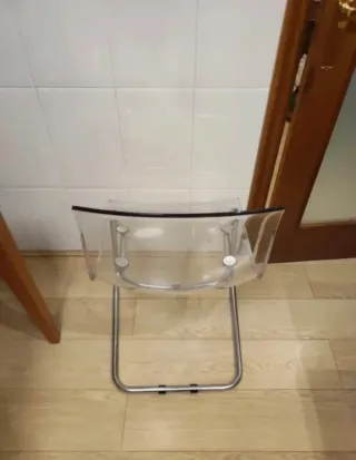 Sedia Ikea Tobias Trasparente e Metallo