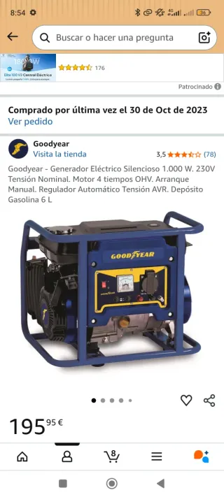 Generador Eléctrico Goodyear 1000W