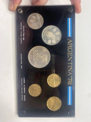 Monedas de Plata y Cobre. Argentina 78