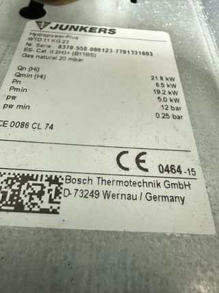 Calentador Junkers HydroPower Plus