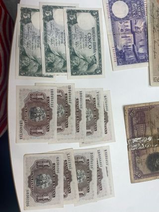 Lote Billetes Pesetas España Antiguos