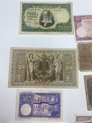 Lote Billetes Pesetas España Antiguos