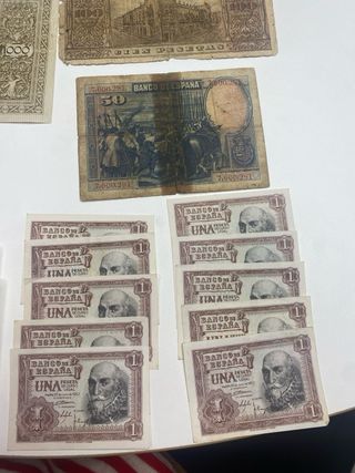 Lote Billetes Pesetas España Antiguos