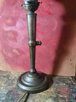 Lampada da tavolo fiore vetro metallo