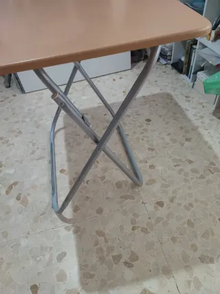 Mesa plegable madera y metal