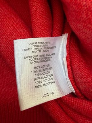 Jersey Gant Rojo Talla L