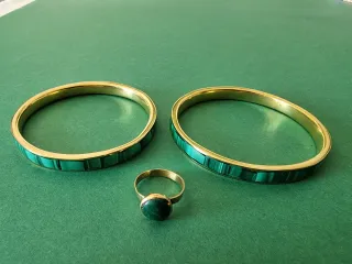 Conjunto Joyería Vintage Malaquita