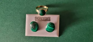 Conjunto Joyería Vintage Malaquita