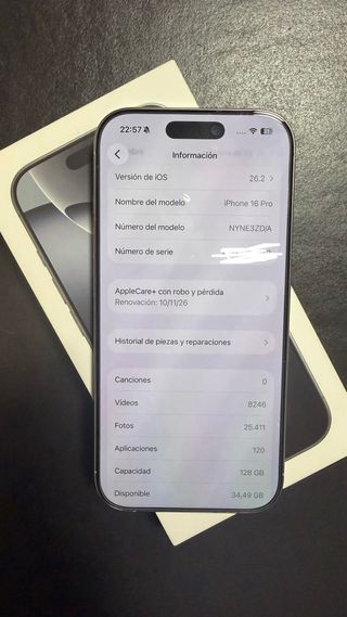 iPhone 16 Pro Plata con Factura