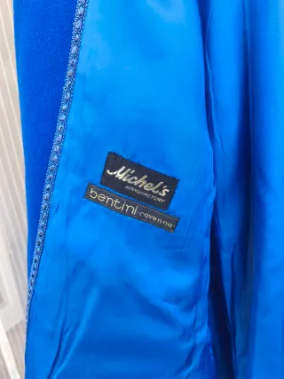 Cappotto Vintage Blu Elettrico Anni '80