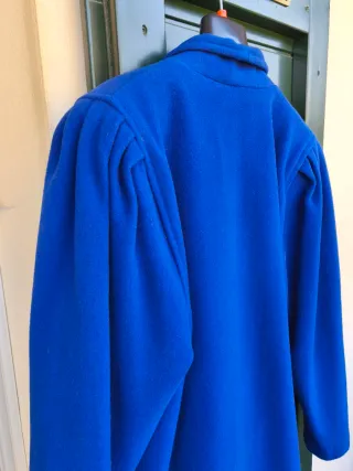 Cappotto Vintage Blu Elettrico Anni '80