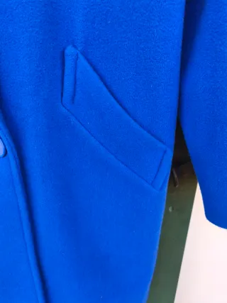 Cappotto Vintage Blu Elettrico Anni '80