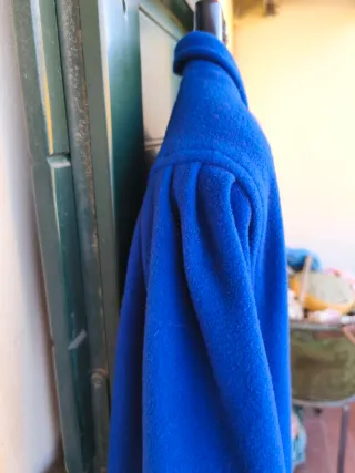 Cappotto Vintage Blu Elettrico Anni '80