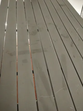 Mesa ratán gris exterior