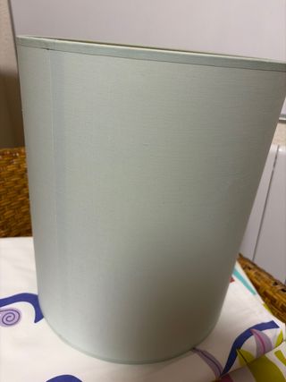 Pantalla de lámpara de tela color verde azulado